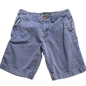 American Eagle Outfitters Men's Slate Blue Flat Front Shorts